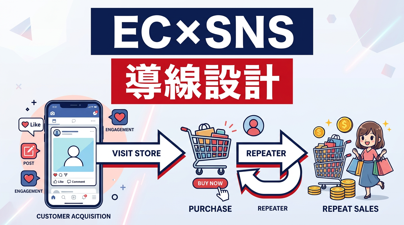 ECとSNSを連携すると売上はどう変わる？新規獲得から再購入までの導線設計