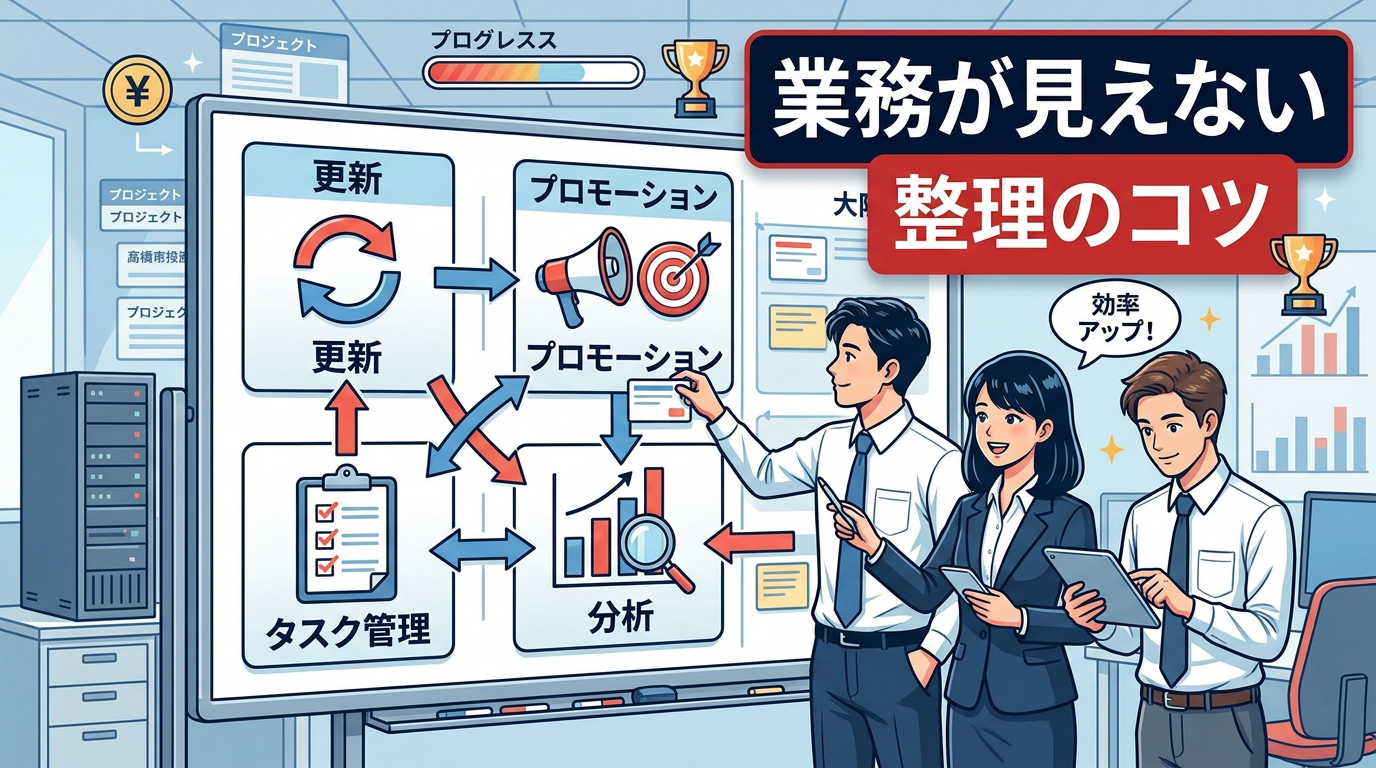 ECの業務フローを見える化する方法｜更新・販促・分析の整理術
